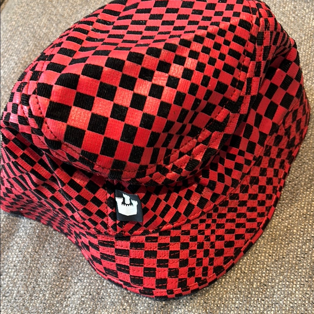Goorin Red and Black Checkered Bucket Hat